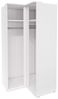 Eckkleiderschrank ""Optima"" Schrank 109 cm weiß Hochglanz 2-Türig Bild 4