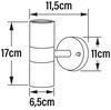 Konstsmide Modena ab/auf LED Wandleuchte schw, 2x4W, Glas Bild 4