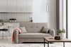 Designer Sofa Elayn mit Schlaffunktion Beige Bild 2