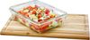 Emsa N10414 Clip & Close Glas Frischhaltedose quadratisch | 0,8 L | stapelbar | gefrierfest | backofenfest | mikrowellenfest | rutschfestes Stapeln | 100% dicht | spülmaschinenfest | Transparent/Rot Bild 5