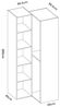 Dmora - Großer Kleiderschrank Brandberg, Schlafzimmermöbel, Schrank, Garderobe, 85x85 h205 cm, Weiß und Eiche Bild 3