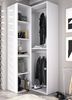Dmora - Großer Kleiderschrank Brandberg, Schlafzimmermöbel, Schrank, Garderobe, 85x85 h205 cm, Weiß und Eiche Bild 4