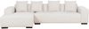 Ecksofa LUNGO Cord Cremeweiß Rechtsseitig Bild 4