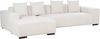 Ecksofa LUNGO Cord Cremeweiß Rechtsseitig Bild 5