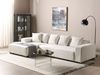 Ecksofa LUNGO Cord Cremeweiß Rechtsseitig Bild 2