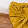 Blumtal® Spannbettlaken 140x190 cm - Bettlaken 140x190 aus Microfaser - Oekotex zertifiziertes Spannbetttuch 140x190 - Spannbettlaken 140x190 / Spannleintuch 140x190 - Bettlaken - Spicy Mustard - Gelb Bild 5