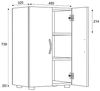VCM Ulas 918422 H. 74 x B. 49 x T. 30 cm Bild 5
