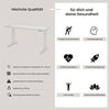 Sitz-Steh-Schreibtisch elektrisch 180x80 cm Weiß/Silber Bild 2