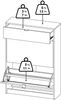 Dmora - Schuhschrank Edith, Schuhregal, Mehrzweck-Eingangsgarderobe, Möbel für Schuhe, 70x24 h101 cm, Schwarz Bild 5