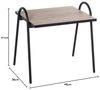 DRW Set mit 3 Beistelltischen aus Holz und Metall, 38 x 48 x 41 cm, Schwarz und Eiche, 38 x 48 x 41 cm Bild 2