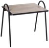 DRW Set mit 3 Beistelltischen aus Holz und Metall, 38 x 48 x 41 cm, Schwarz und Eiche, 38 x 48 x 41 cm Bild 1