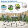 FANTASK Runder Bistrotisch, Beistelltisch mit Mosaikplatte, Sitzgarnitur bis 50kg, Balkonmöbel, Gartenmöbel, für Terrasse, Garten & Balkon (Blau) Bild 3