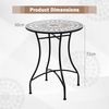 FANTASK Runder Bistrotisch, Beistelltisch mit Mosaikplatte, Sitzgarnitur bis 50kg, Balkonmöbel, Gartenmöbel, für Terrasse, Garten & Balkon (Blau) Bild 5