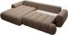 Vente-unique - FRIDORA Sofa Stoff Schokoladenbraun - B 168 cm x H 81 cm x L 272 cm Bild 5