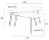 WHITE LABEL LIVING Couchtisch Set Drop Oval Weiß (2er-Set) Bild 3