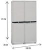 Dmora - Liège Outdoor-Garderobe, Outdoor-Möbel, Mehrzweck-Wäschegarderobe, 100% Made in Italy, Hellgrau, 100 x 39 x 172 cm Bild 2