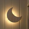 Lights4fun LED Wandleuchte Mond Wandlicht fürs Kinderzimmer mit Fernbedienung & Timer Bild 2