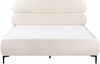 Bett mit Lattenrost Bouclé LESSAY 160 x 200 cm Cremeweiß Bild 5