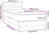 vidaXL Boxspringbett mit Matratze Hellgrau 80x200 cm Stoff 3140649 Bild 3