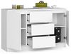 AKORD Kommode K016 120 cm 3 Schubladen 2 Türen zum Wohnzimmer Schlafzimmer Arbeitszimmer Modernes funktionales Design laminierte Platte 16 mm weiße Farbe Bild 4