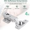 SUNXURY TV Lowboard Board Schrank hängend Weiss Hochglanz mit LED Beleuchtung Schubladen Holz 155 x 40 x 45 cm lang Bild 3