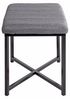 HAKU Möbel Bank, grau, schwarz, Metall, Textilgewebe - Maße: B 59 x H 46 x T 39 cm, Style: Modern Bild 4