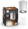 Philips Hue White Ambiance Pillar 1er Spot, inkl. GU10 LED-Lampe + Dimmschalter, steuerbar via App, kompatibel mit Amazon Alexa (Echo, Echo Dot), weiß, neue Generation Bild 1