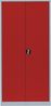 Stahl-Aktenschrank Metallschrank abschließbar Werkzeugschrank Lichtgrau/Rot 1950 x 925 x 422 mm 530344 Bild 3