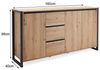 Newroom Sideboard Vincent, Wildeiche Sideboard Vintage Industrial Highboard Anrichte Wohnzimmer Bild 3
