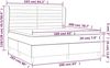 vidaXL Polsterbett mit Matratze Taupe 160x200 cm Stoff Bild 3
