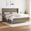 vidaXL Polsterbett mit Matratze Taupe 160x200 cm Stoff Bild 2