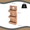 DESIGN DELIGHTS Wandregal WANDREGAL "DAYA", Massivholz, 65 cm, Holzregal mit Ablage Bild 2