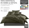 Mako-Satin Spannbettlaken dark olive 160x200cm Höhe 21-30cm Bild 4