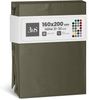 Mako-Satin Spannbettlaken dark olive 160x200cm Höhe 21-30cm Bild 1