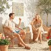 Outsunny Sitzgruppe Rattan-Bistro-Set, (Set, 3-tlg, 1 Tisch, 2 Sessel), Rattan-Bistro-Set mit Kissen Bild 2