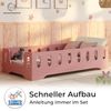 smartwood Kinderbett Bodenbett 80x160 mit Rausfallschutz & Lattenrost - Rosa - Kinder Montessori Bett TILA 2B mit glatten Kanten - Betten für schnelle Montage - Bis 230 kg belastbar Bild 4
