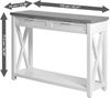 Jahnke Chalet Console SK Konsole, Engineered Wood, Montana Eiche Nb./Weiss, One Size Bild 3
