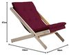 KARUP DESIGN BOOGIE Futon Liegestuhl Gestell Natur / Bordeaux Bild 2
