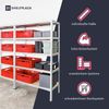 shelfplaza OFFICE 100x110x30 cm Schwerlastregal in lichtgrau mit 3 Böden und 175 kg Traglast pro Boden Bild 4