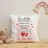 GRAVURZEILE Zierkissen mit Spruch - Ich will dich Heute Morgen nächste Woche - Für Paare -, starke Farben ohne verblassen, Maschinenwäsche geeignet - mit Füllung Bild 5