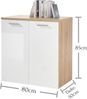 PABLO Kommode in Artisan Eiche Optik, Weiß - Modernes Sideboard mit viel Stauraum für Ihren Wohnbereich - 80 x 85 x 50 cm (B/H/T) Bild 3