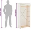 vidaXL Kleiderschrank Weiß 79 x 40 x 170 cm Stoff [248192] Bild 3