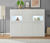 Highboard Derby in weiß matt und Eiche 165 x 132 cm Bild 5