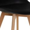 Set mit 4 Stühlen aus PP und Holz in Schwarz und Natur Bild 4