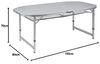 Bo-Camp Premium Koffertisch, oval, 150x80 cm, grau Bild 2