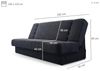 MOEBLO Schlafsofa Cyprus, Sofa Kippsofa Klappsofa Clic-Clack Couch für Wohnzimmer Federkern Sofagarnitur Polstersofa - 192x85x92 cm -, mit Bettkasten und Schlaffunktion Bild 3