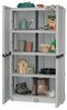 Dmora - Namur Outdoor-Garderobe, Mehrzweckschrank, Wäscheschrank, Outdoor-Schrank, 100 % Made in Italy, Hellgrau, 100 x 39 x 172 cm Bild 3