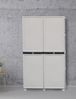 Dmora - Namur Outdoor-Garderobe, Mehrzweckschrank, Wäscheschrank, Outdoor-Schrank, 100 % Made in Italy, Hellgrau, 100 x 39 x 172 cm Bild 5