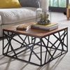 Wohnling Couchtisch BAKAL 60 x 35 x 60 cm Sheesham Massivholz / Metall Sofatisch Bild 2