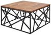 Wohnling Couchtisch BAKAL 60 x 35 x 60 cm Sheesham Massivholz / Metall Sofatisch Bild 1
